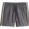 Hugo Boss Boss Iconic Side Stripe Swim Trunks In Charcoal