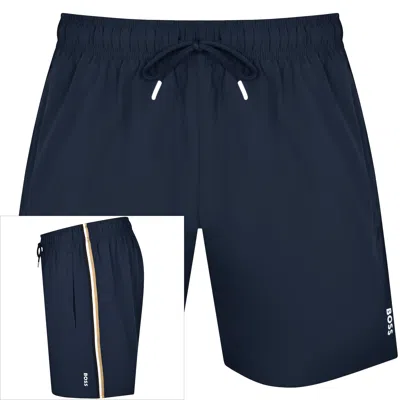 Hugo Boss Boss Iconic Swim Shorts Navy In Blue