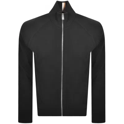 Hugo Boss Boss High Collar Zipped Cardigan In Animal Print