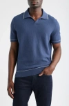 Hugo Boss Boss Isello Tipped Polo Sweater In Blue
