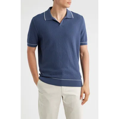 Hugo Boss Boss Isello Tipped Polo Sweater In Blue