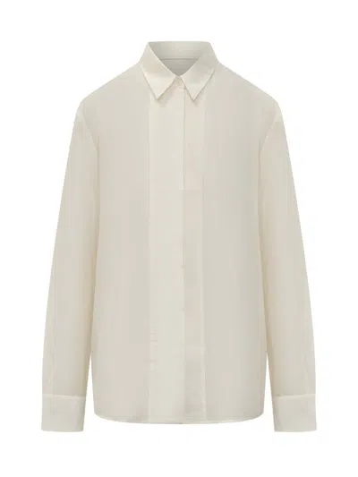 Hugo Boss Boss Ivory Silk Boss Shirt In Neutral