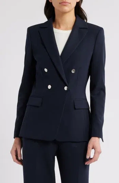 Hugo Boss Boss Jabilie Double Breasted Jacket In Dk Bu