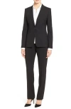 Hugo Boss Boss Jabina Stretch Tropical Wool Jacket In Black