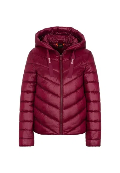 Hugo Boss Long-sleeved Cotton Clothes In Bordeaux