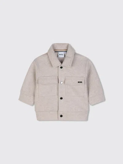 Hugo Boss Babies' Boss Jacket Kids Color Ecru In Pink