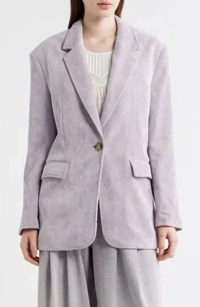 Hugo Boss Boss Jacodi One-button Corduroy Jacket In Gray