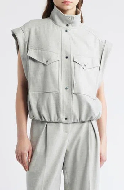 Hugo Boss Boss Jaflesti Boxy Vest In Gray