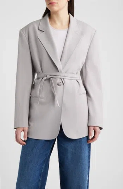 Hugo Boss Boss Jalara Tie Waist Jacket In Gray