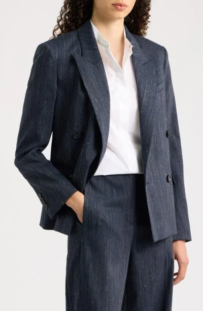 Hugo Boss Boss Jaleto Melange Virgin Wool Blend Blazer In Blue
