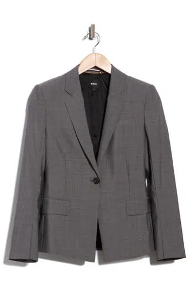 Hugo Boss Boss Janeri Virgin Wool Blazer In Gray