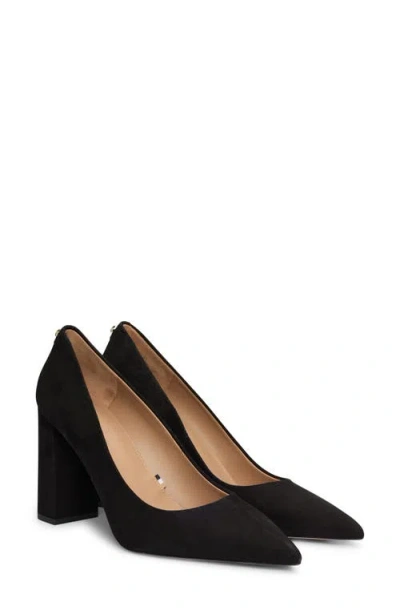 Hugo Boss Boss Janet Block Heel Pointed Toe Pump In Black