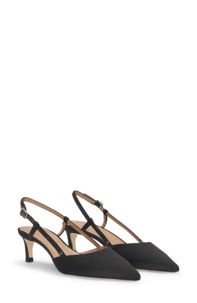 HUGO BOSS BOSS JANET SLINGBACK POINTED TOE KITTEN HEEL PUMP