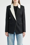 Hugo Boss Boss Janka 6 Colorblock Wool Blazer
