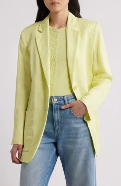 Hugo Boss Boss Janka Longline Blazer In Green