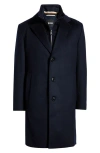 Hugo Boss Boss Jared 3-in-1 Coat With Removable Bib In Blue