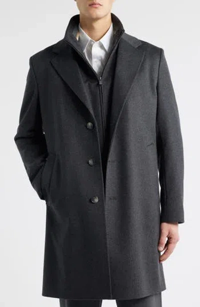 Hugo Boss Boss Jared 3-in-1 Coat With Removable Bib In Black