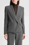 HUGO BOSS BOSS JARINARA WRAP FRONT ONE-BUTTON BLAZER