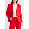 Hugo Boss Boss Jatawa Asymmetric Double Breasted Blazer In Goji Berry