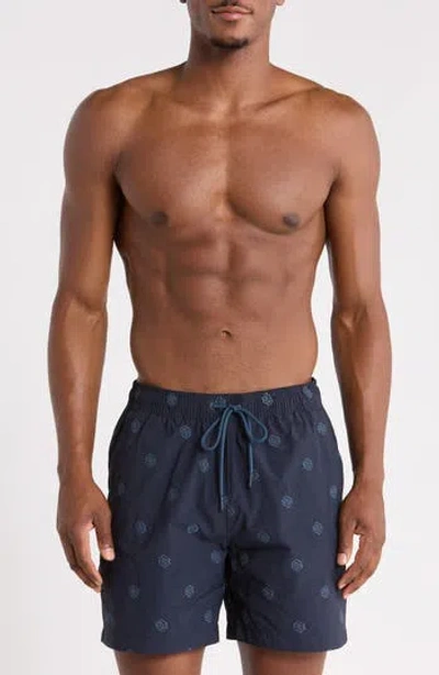 Hugo Boss Boss Jean Swim Trunks In Navy