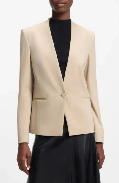 Hugo Boss Boss Jemma Collarless Jacket In Multi