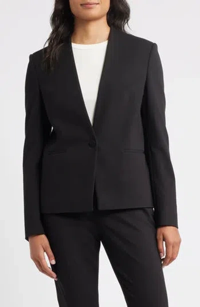 Hugo Boss Boss Jemma One-button Blazer In Blk