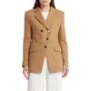 Hugo Boss Double-breasted Slim-fit Jacket In Virgin Wool In Iconic Camel