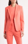 Hugo Boss Boss Jia One-button Blazer In Calypso