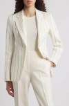 Hugo Boss Boss Jia Pinstripe Linen Blend Blazer