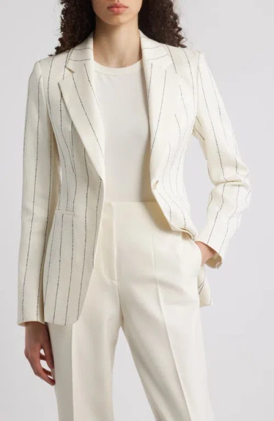 Hugo Boss Boss Jia Pinstripe Linen Blend Blazer