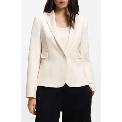Hugo Boss Boss Jia Water Repellent Blazer In Open Wht