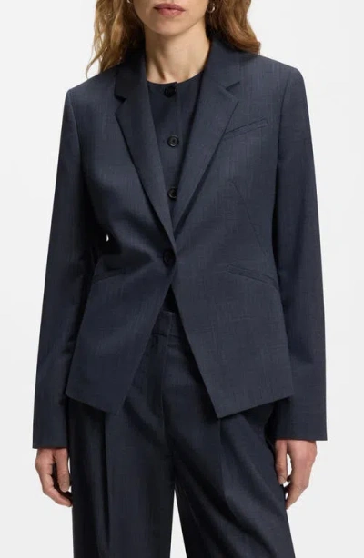 Hugo Boss Boss Jia Wool Jacket In Blue