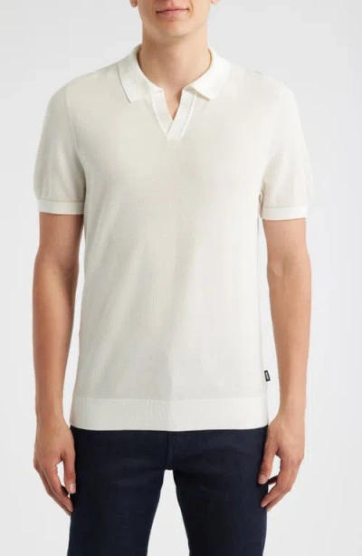 Hugo Boss Boss Jianluca Johnny Collar Polo In Neutrals