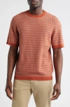 Hugo Boss Boss Jiordano Cotton Blend T-shirt In Orange