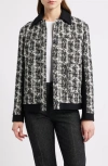Hugo Boss Boss Joloria Tweed Jacket In Animal Print