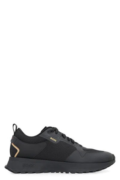 Hugo Boss Boss Jonah Fabric Low-top Sneakers In Black