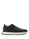 Hugo Boss Jonah Leather Sneaker In Blue