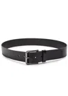 Hugo Boss Boss Joris Leather Belt In Black
