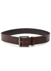 Hugo Boss Boss Joris Leather Belt In Brown