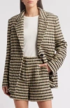 Hugo Boss Boss Jovana Tweed Blazer In Light Beige Tweed