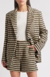 Hugo Boss Boss Jovana Tweed Blazer In Light Beige Tweed