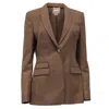 Hugo Boss Boss Juicylara Blazer In Brown Virgin Wool In Brown