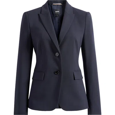 Hugo Boss Boss Juleah Blazer In Dark Blue