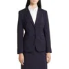Hugo Boss Juleah Virgin Wool Blazer In Sky Captain