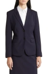 Hugo Boss Juleah Virgin Wool Blazer In Sky Captain