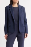 Hugo Boss Boss Jupa One-button Blazer In Clean Navy Herringbone
