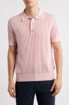 Hugo Boss Boss Justin Silk & Cotton Polo Sweater In Pink