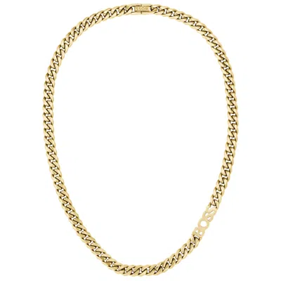 Hugo Boss Boss Kassy Chain Necklace Gold In Brown