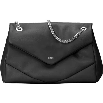 Hugo Boss Boss Katlin Quilted Faux Leather Convertible Shoulder Bag In Black