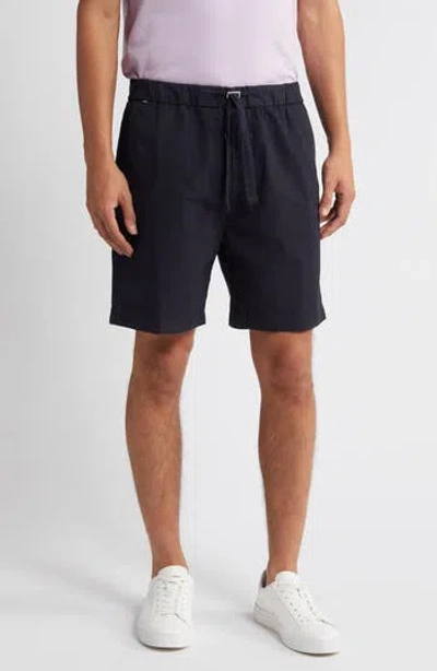 Hugo Boss Logo-print Swim Shorts In Dark Blue